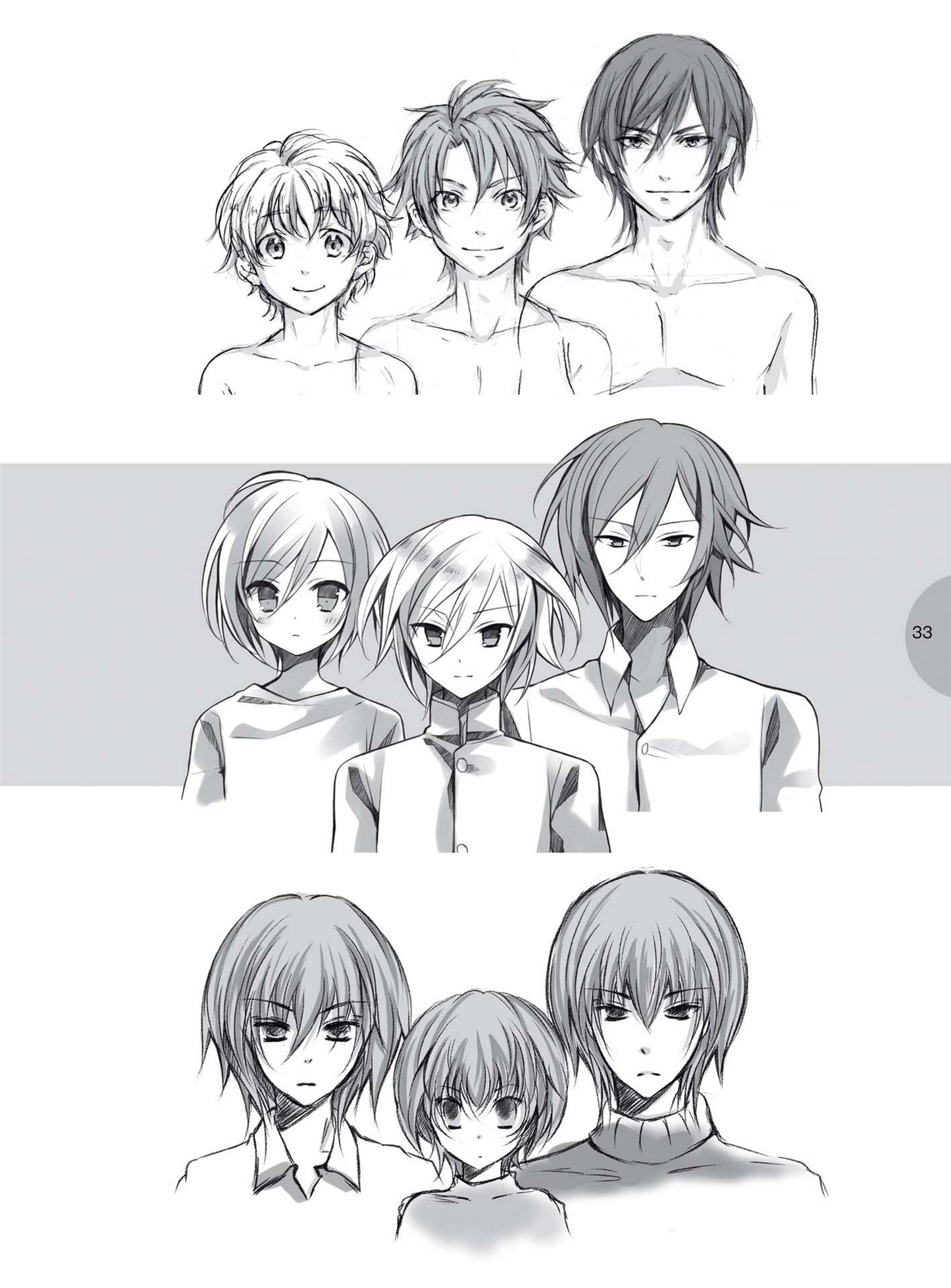 How to Draw Men's Moe Characters Face and Body