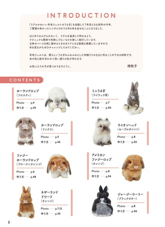 Small and Realistic Rabbit Made of Wool Felt (Chocolat Box) (2023)
