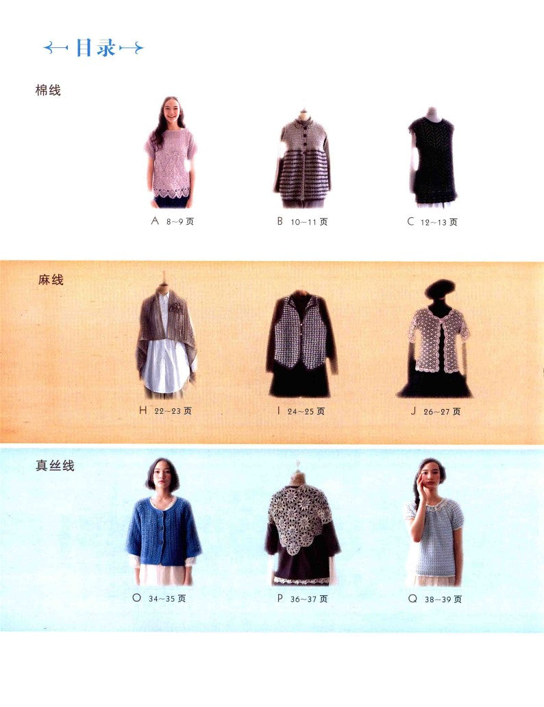 Crochet Cotton, Linen and Silk Threads Made of Natural Materials (2014) (CHINESE)