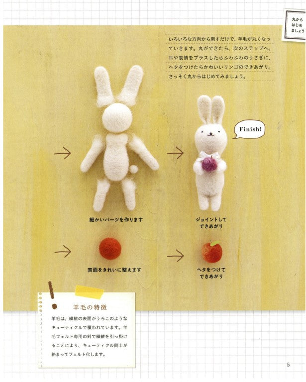Step By Step Wool Felt Basic Book (Maco Maako) (2011)