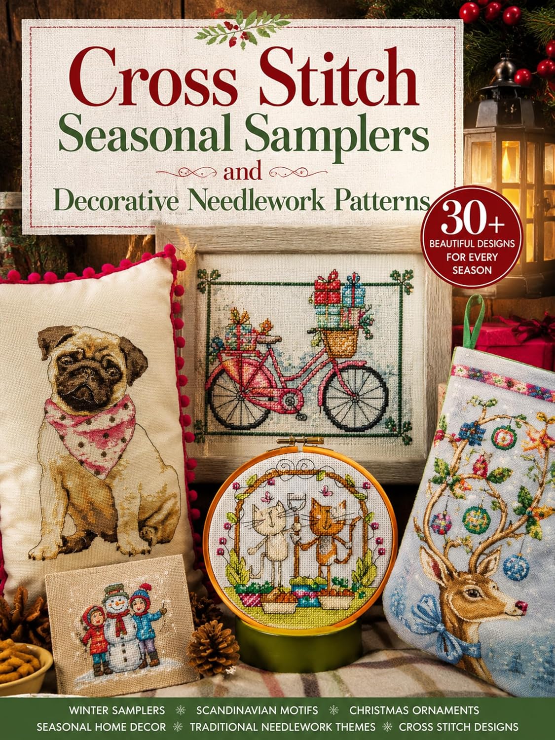 Cross Stitch Seasonal Samplers and Decorative Needlework Patterns (English Edition)