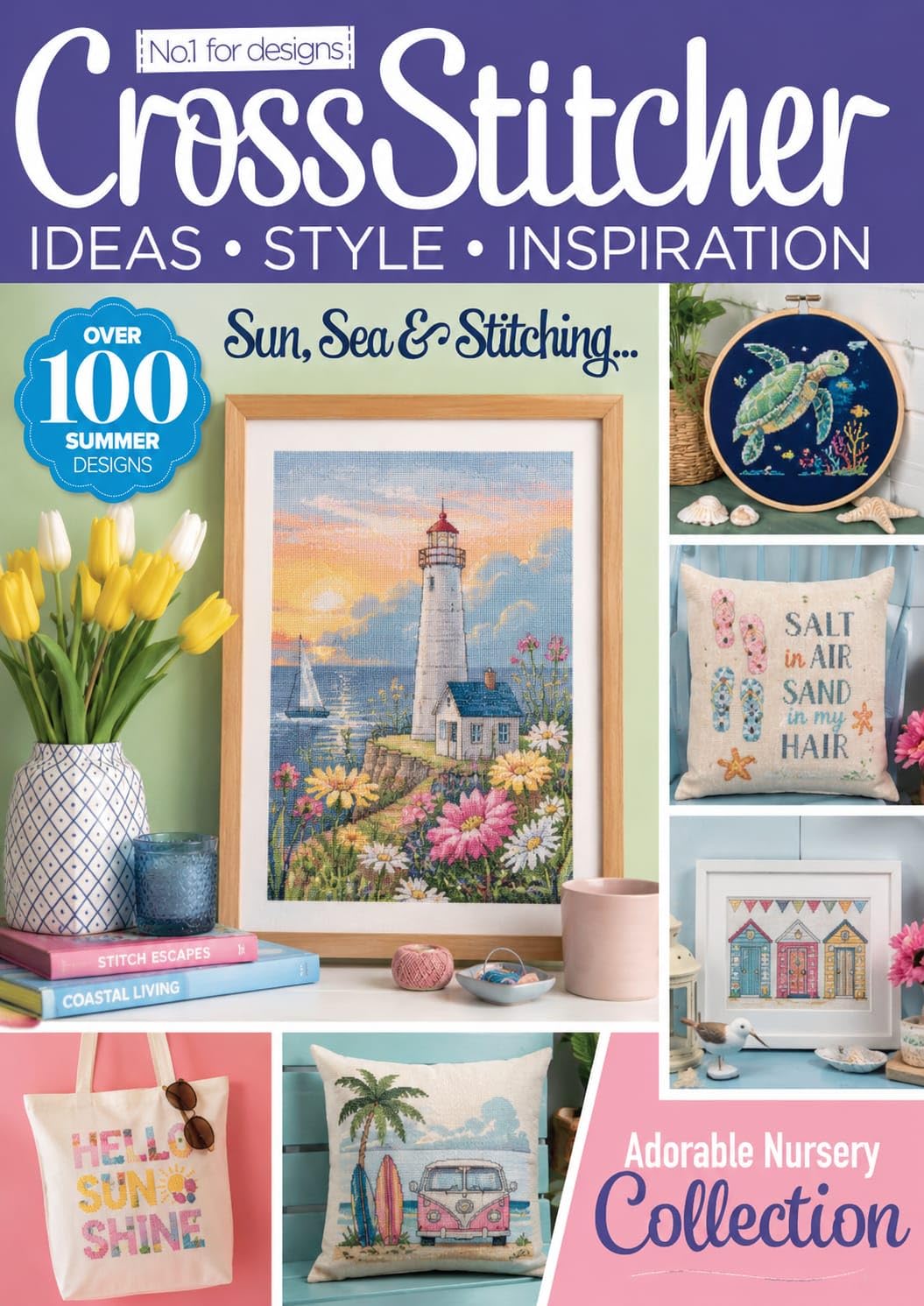 CrossStitcher - Summer Cross Stitch Inspiration - Coastal Scenes, Nursery Designs