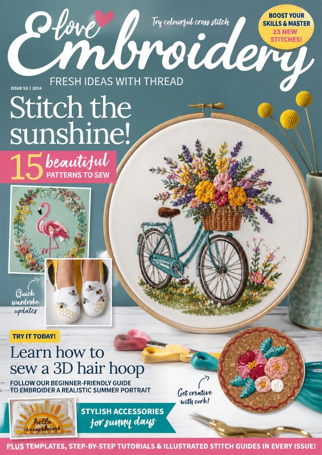 Love Embroidery - Floral Stitch Design, Colorful Handmade Accessories