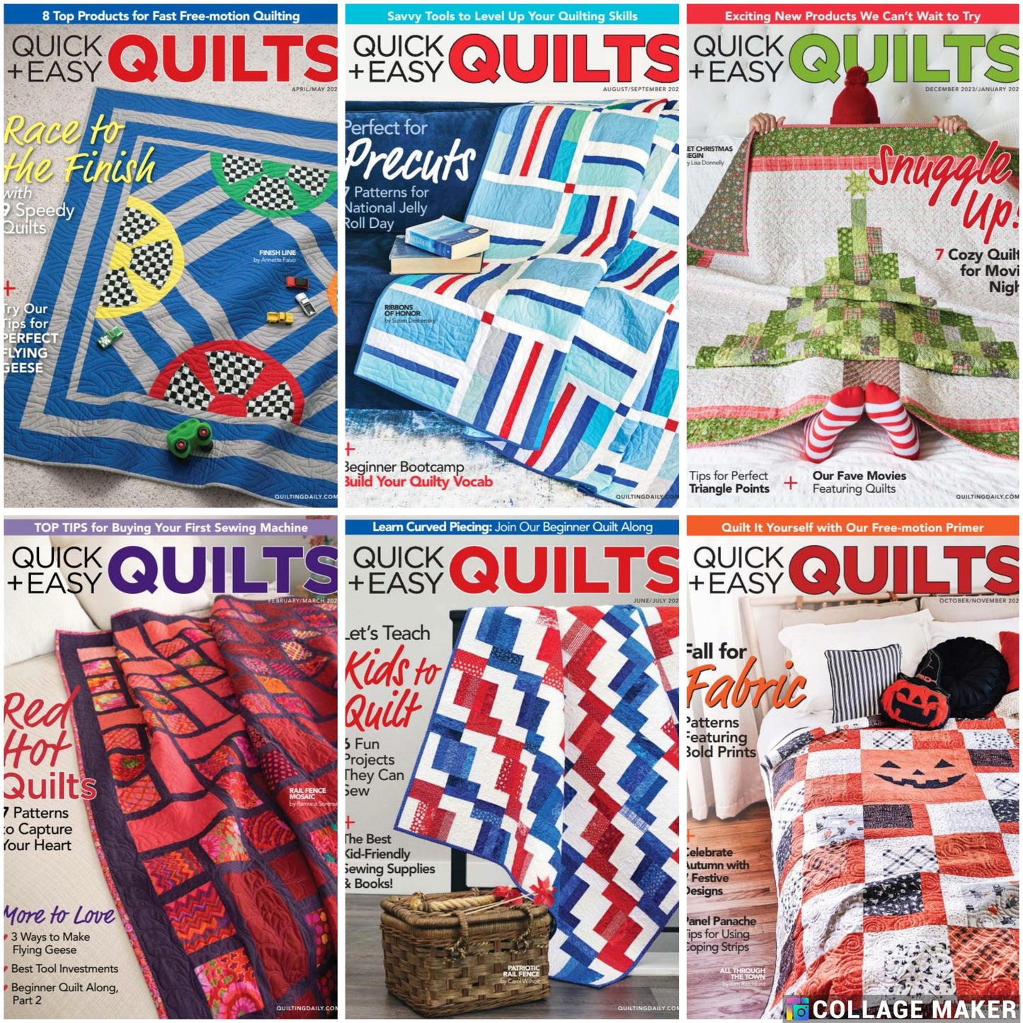 Quick+Easy Quilts (2023) Full Year Collection (6 Issues)