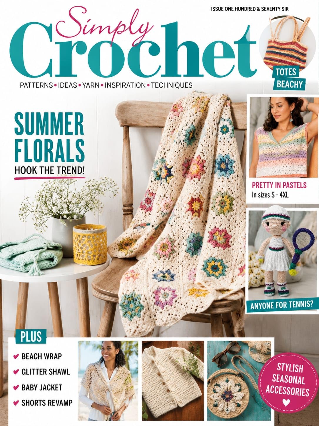 Summer Crochet Patterns and Creative Handmade Projects Featuring Floral Motifs Beach Wrap Designs