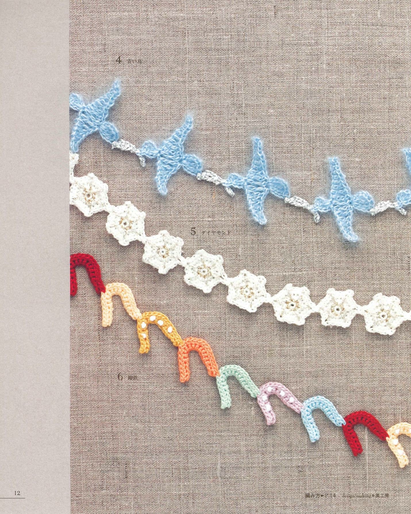 The First Crochet Motif to Enjoy in The Shape of Edging & Braid 100