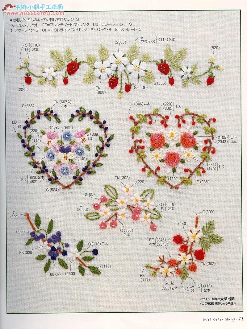 Flower Embroidery Pattern Collection