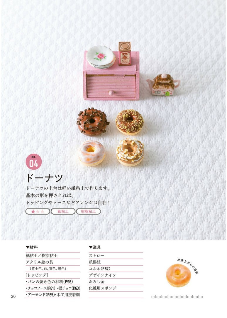 Miniature Life-like Sweets Made with Clay and UV Resin (Chibi Akapon) (2023)