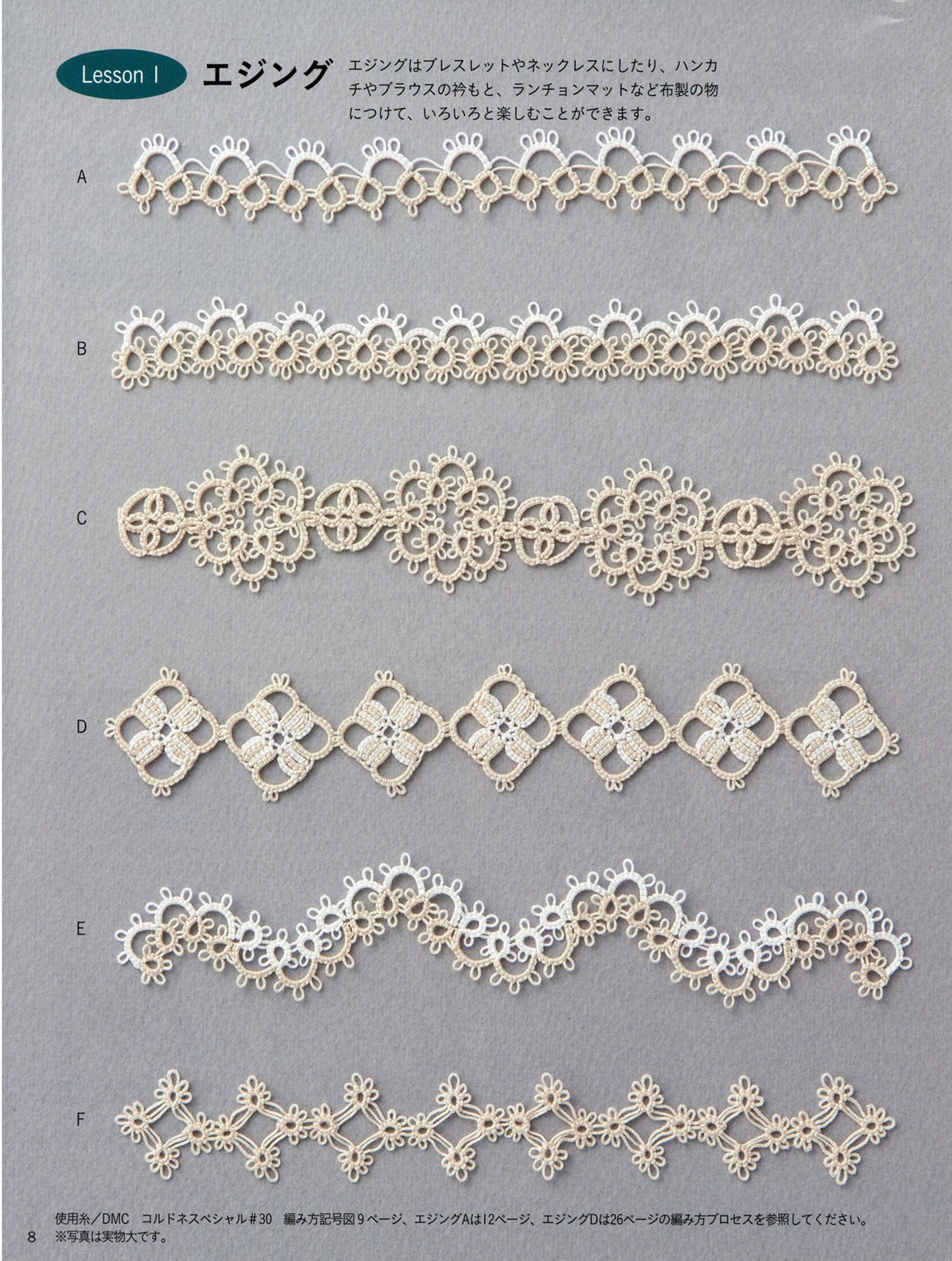 Gentle Tatting Lace that Anyone Can Enjoy Using a Shuttle and Thread