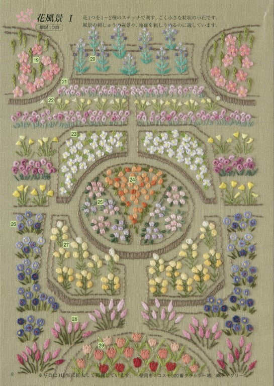 Cute Little Flower Embroidery Pattern Book (Sadako Totsuka) (2025)