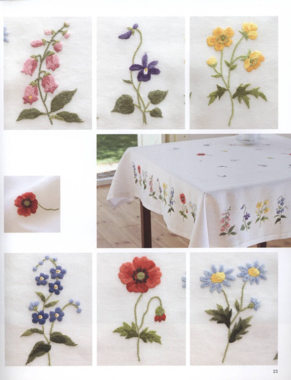 Beautiful Flower Embroidery Collection by Megumi Onoe