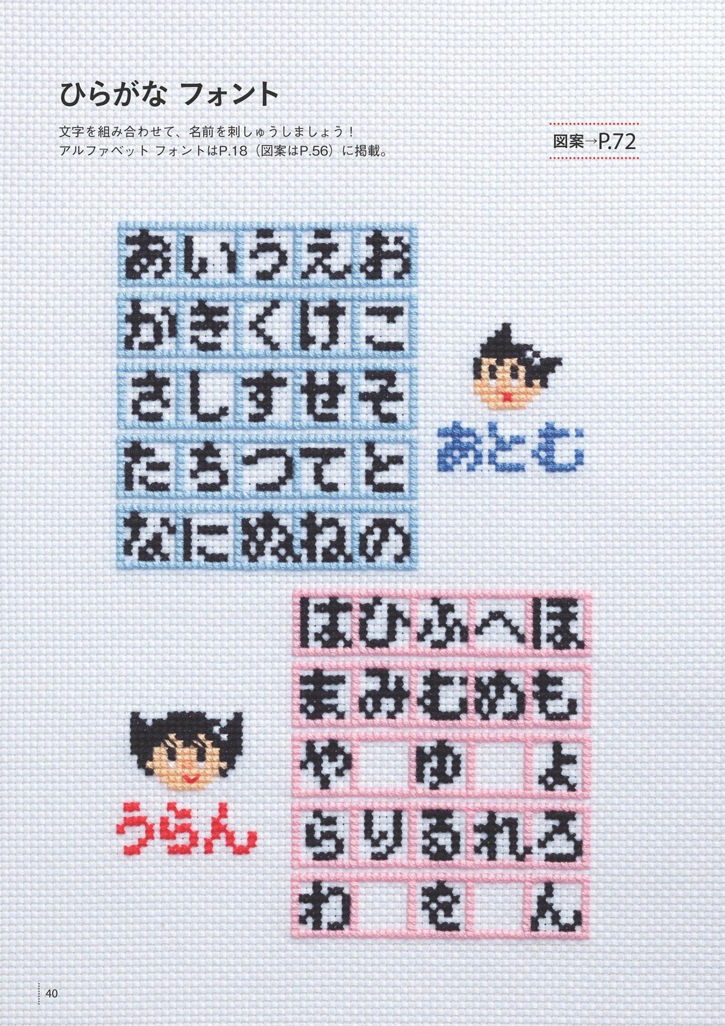 Osamu Tezuka Character Cross Stitch Book (Makoto Ozu) (2017)