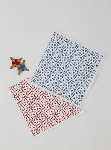 (PREORDER-Delivery in 48hrs) Colorful and Adorable Sashiko - Embroidered Dishcloths and Accessories (Sashikonami) (2020)