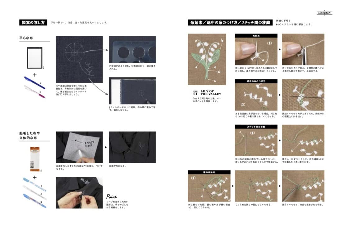 (PREORDER-Delivery in 48hrs) A Book of Simple Embroidery Design for Adults (Atelier Fil) (2022)