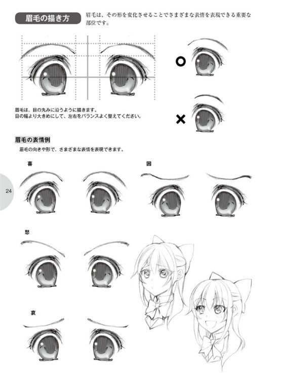 How to Draw a Moe Character's Face and Body