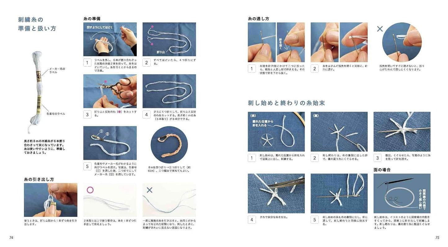 (PREORDER-Delivery in 48hrs) One-Point Embroidery on Children's Clothing (Atelier Fil) (2023)