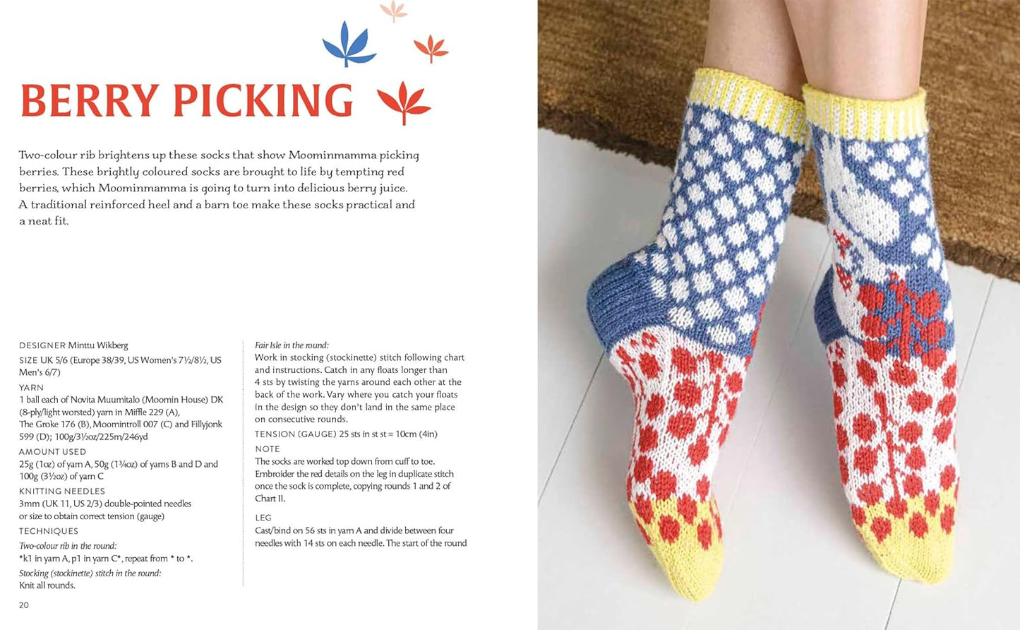 Knitted Moomin Socks - 29 Original Designs with Charts
