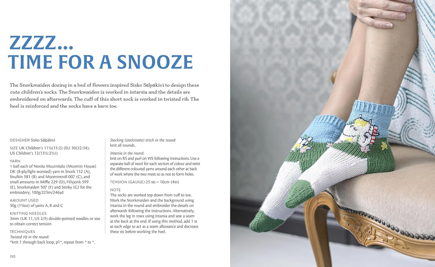 Knitted Moomin Socks - 29 Original Designs with Charts