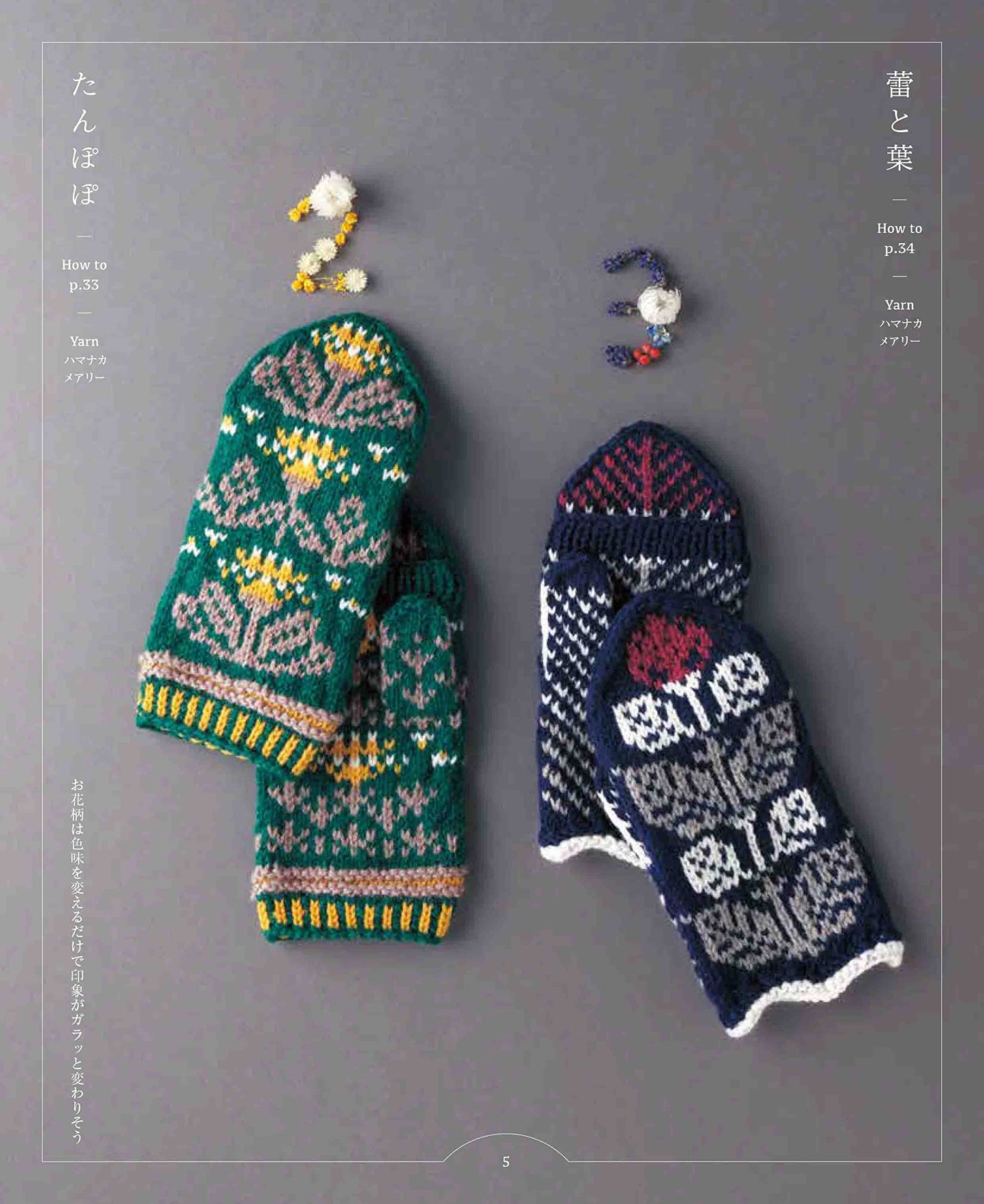 2way Mittens with Needle Knitting (applemints)