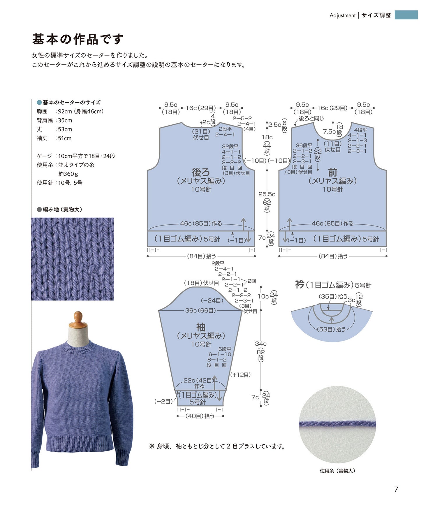 Basic of Easy Size Adjustment, Drafting and Indexing for Knitting (2019)