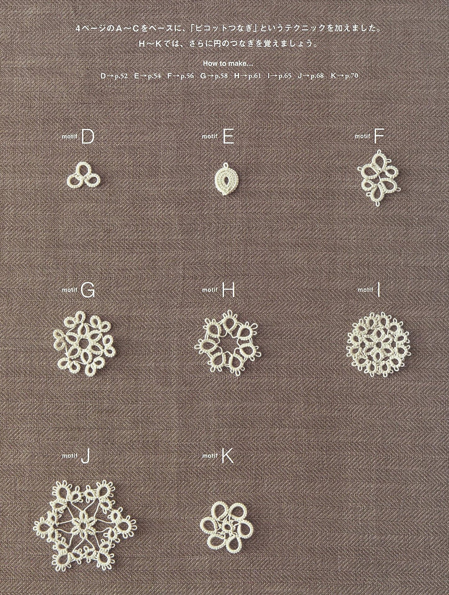 My First A-Z Tatting Lace Motifs