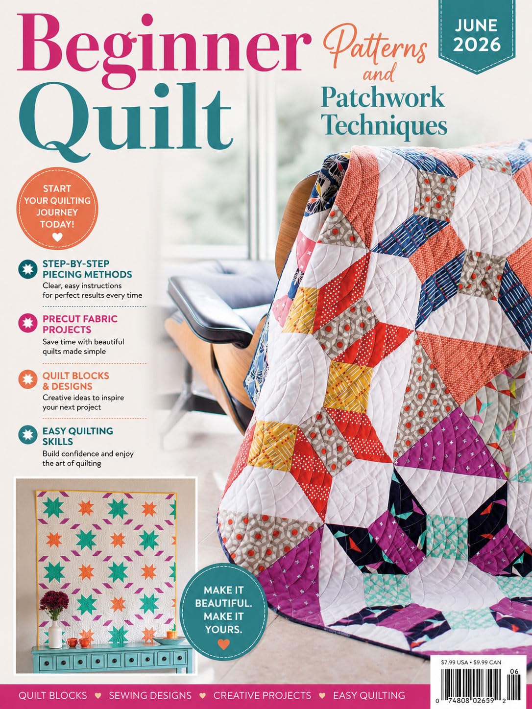 Beginner Quilt Patterns and Patchwork Techniques June 2026