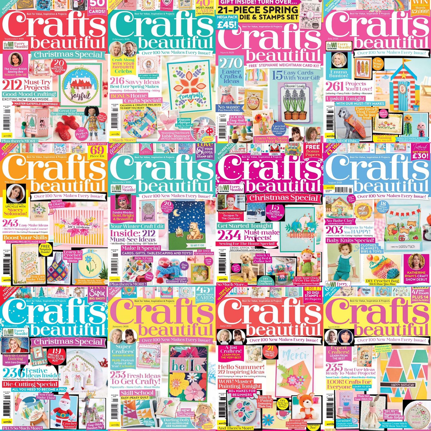 Crafts Beautiful (2021) Full Year Collection (12 Issues)