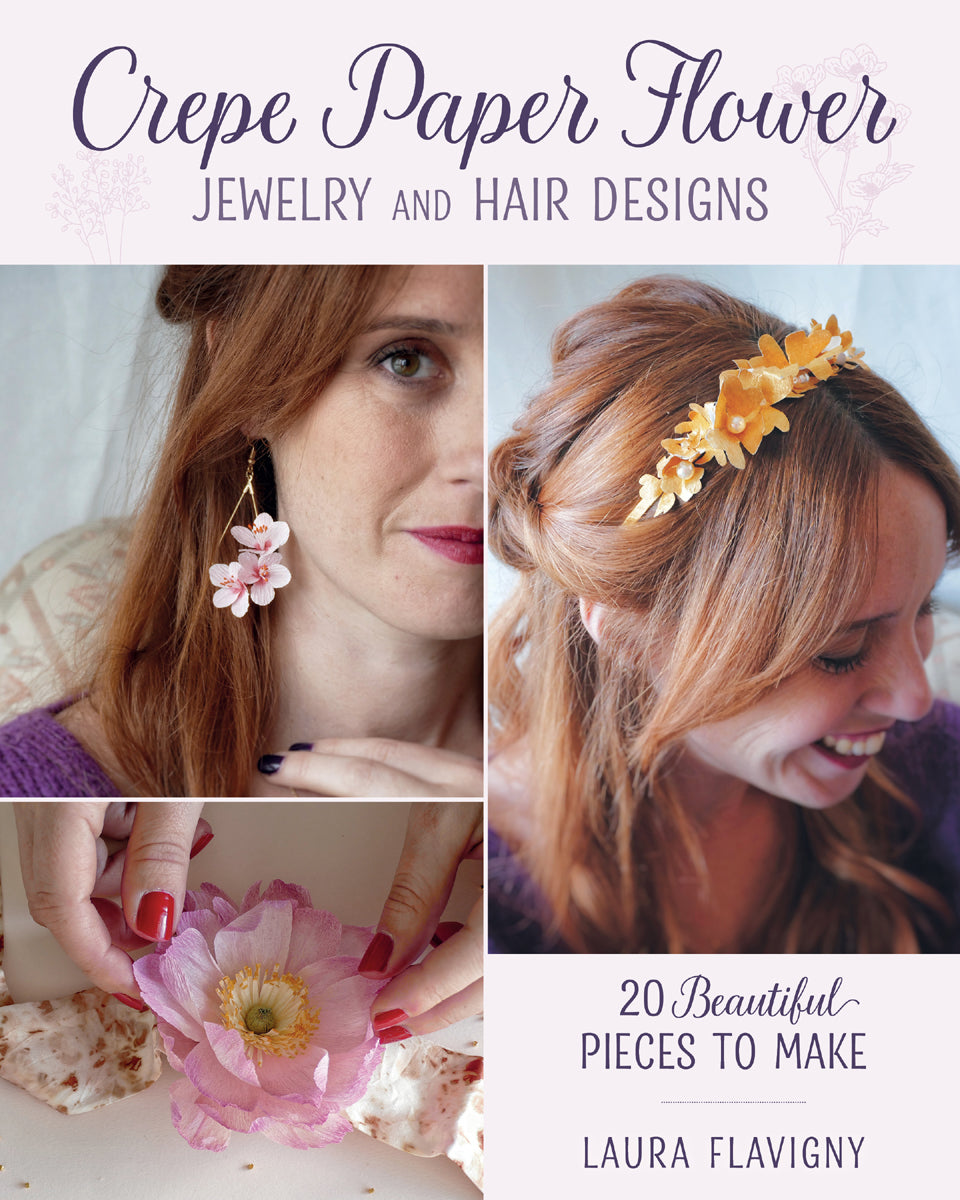 Crepe Paper Flower Jewelry and Hair Designs (Laura Flavingy)