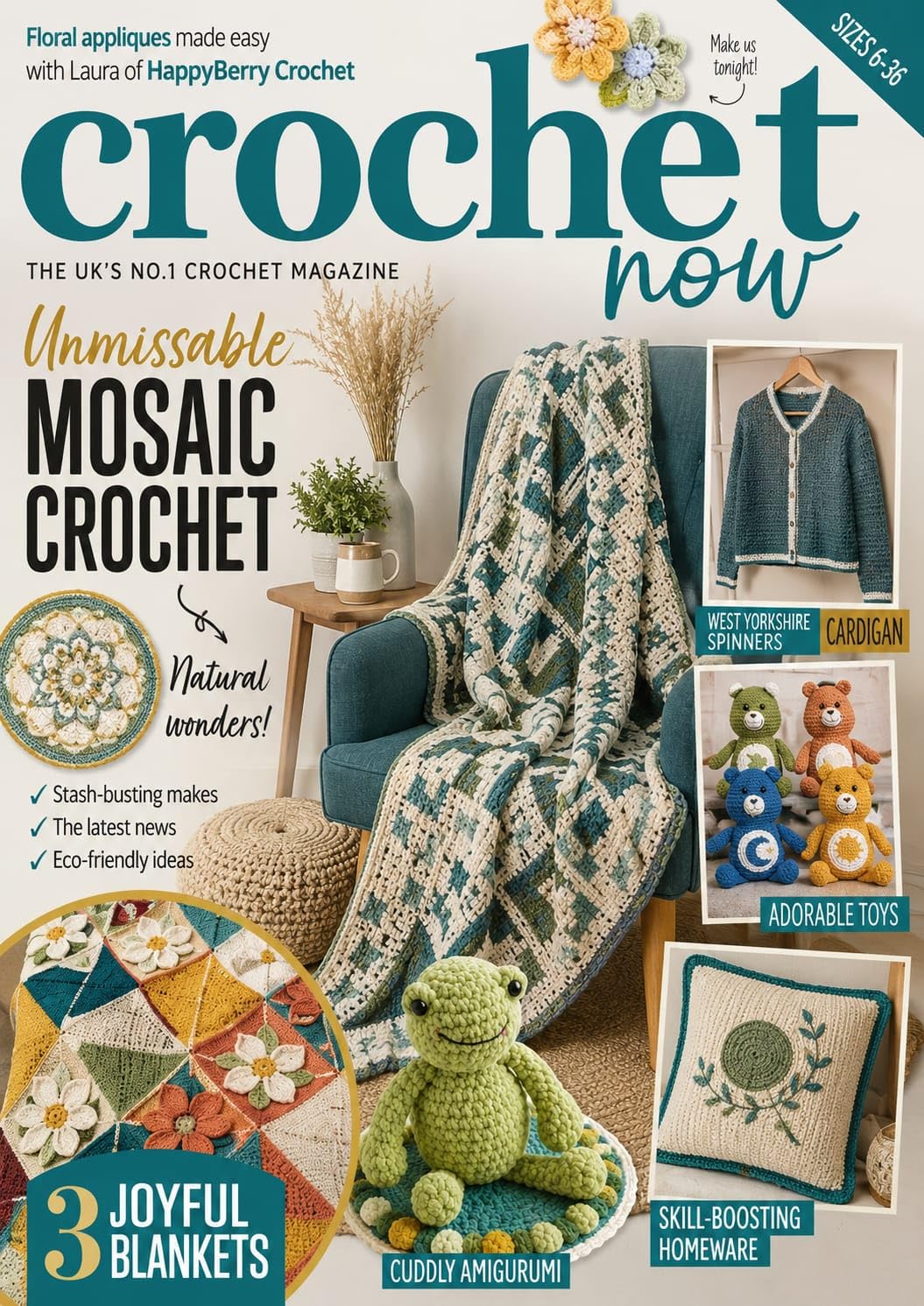 Crochet Now Inspired Collection Featuring Mosaic Crochet Patterns Cozy Handmade
