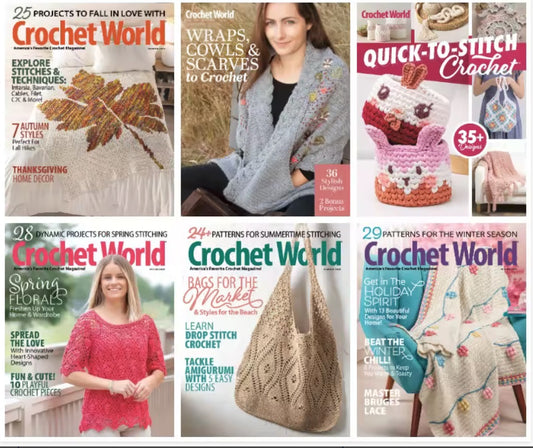 Crochet World - Full Year 2025 Collection (6 Issues)