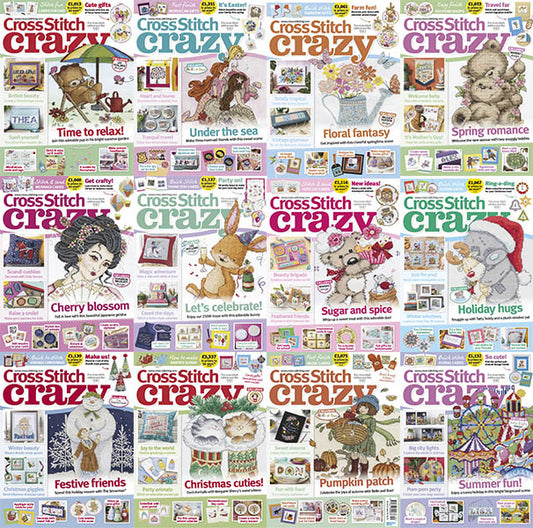 Cross Stitch Crazy (2019) Full Year Collection (13 Issues)