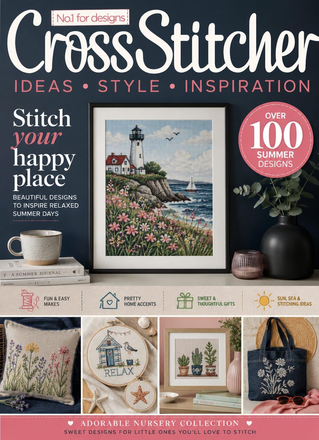 CrossStitcher Inspired Collection - Exploring Summer Stitching Ideas Coastal Cross Stitch Designs