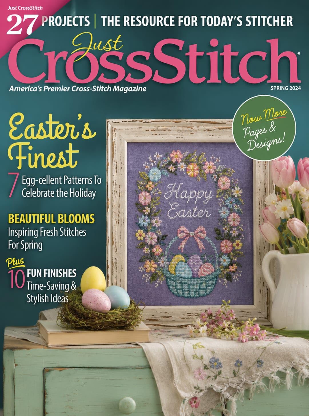 Just CrossStitch - Spring Stitch Inspiration Featuring Easter Themed Patterns