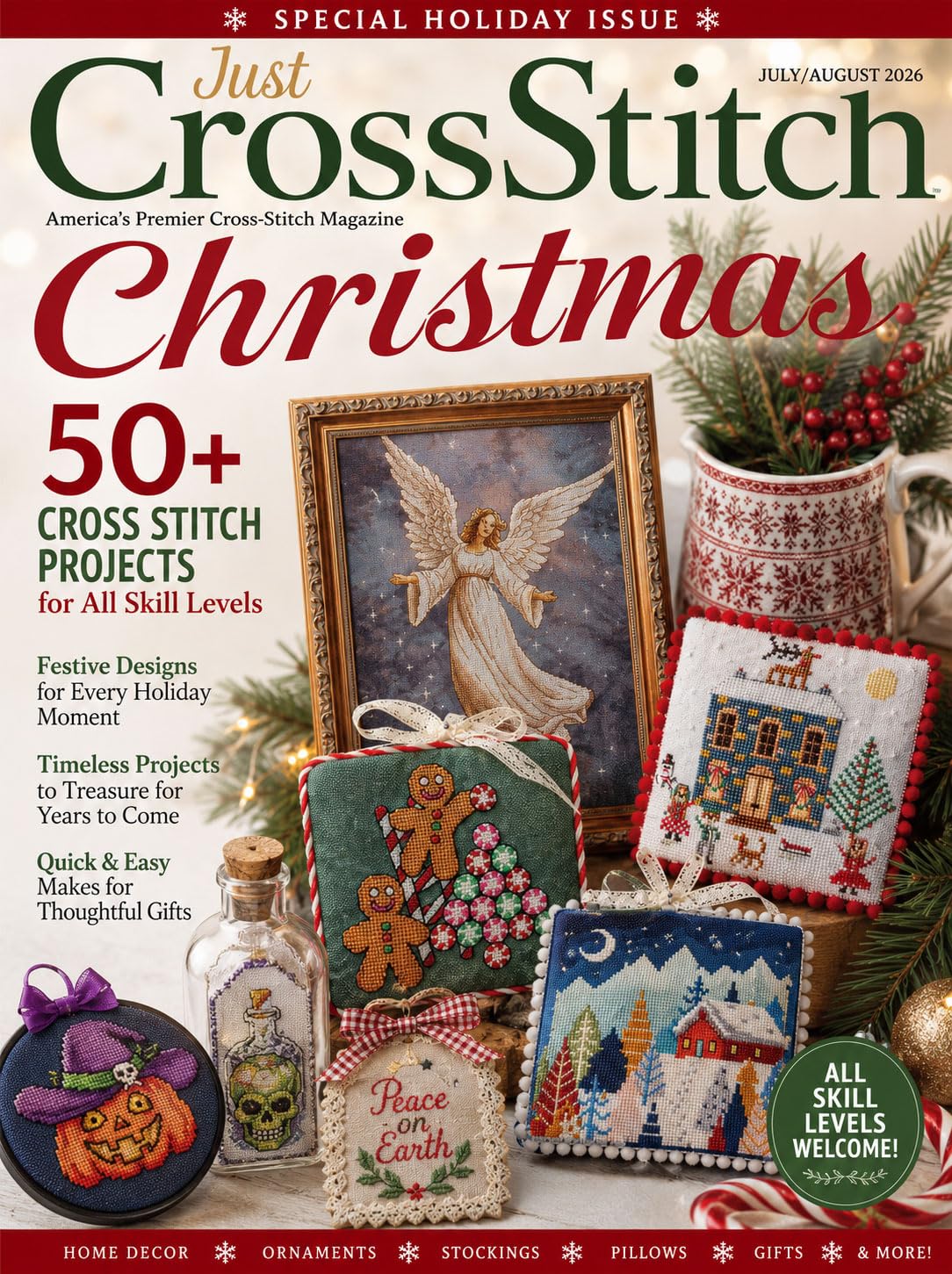 Just CrossStitch Christmas July August 2026 Special Holiday