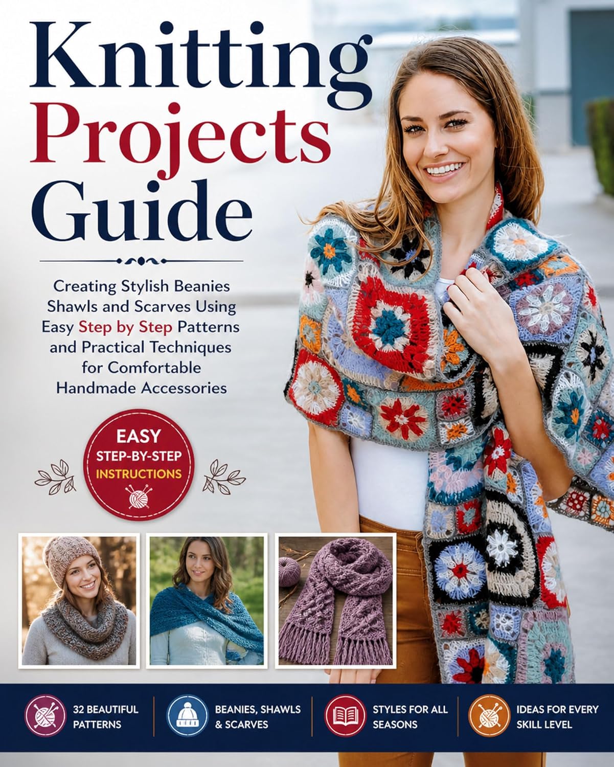 Knitting Projects Guide - Creating Stylish Beanies Shawls and Scarves