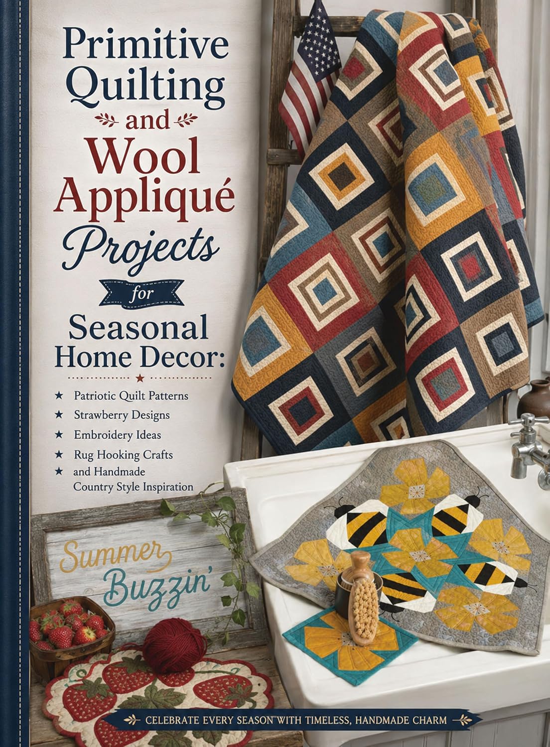 Primitive Quilting and Wool Appliqué Projects - Patriotic Quilt Patterns