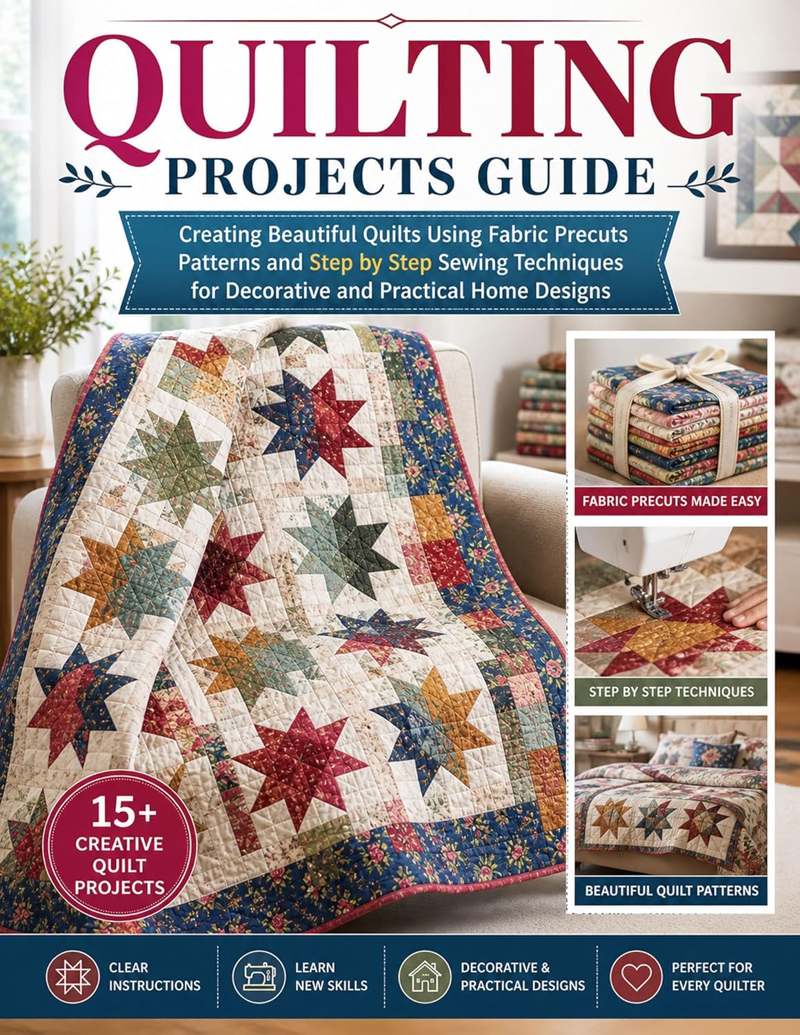 Quilting Projects Guide - Creating Beautiful Quilts Using Fabric Precuts Patterns and Step by Step Sewing Techniques (2025)-06