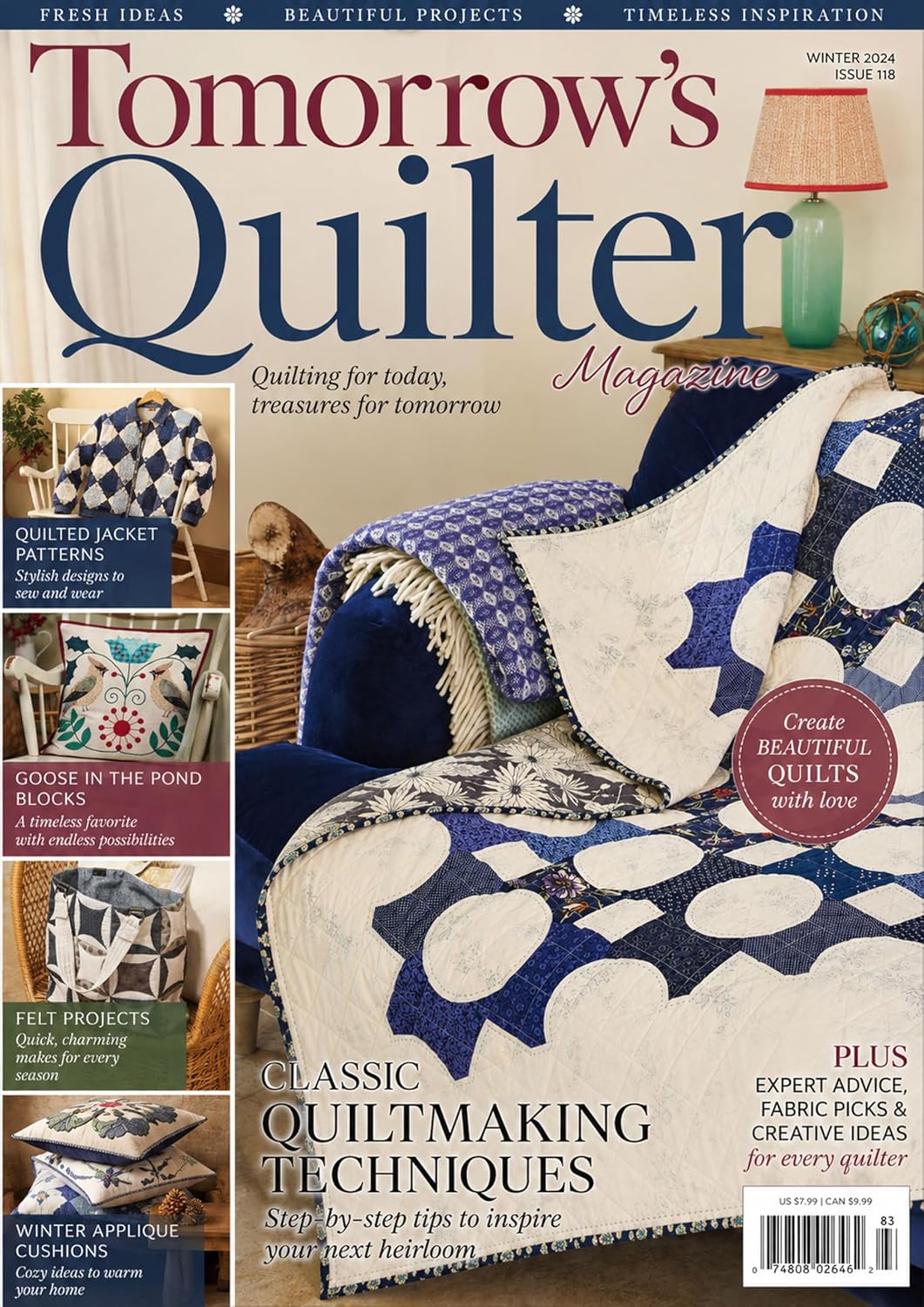 Tomorrow's Quilter Magazine - Quilted Jacket Patterns Blue and White Patchwork
