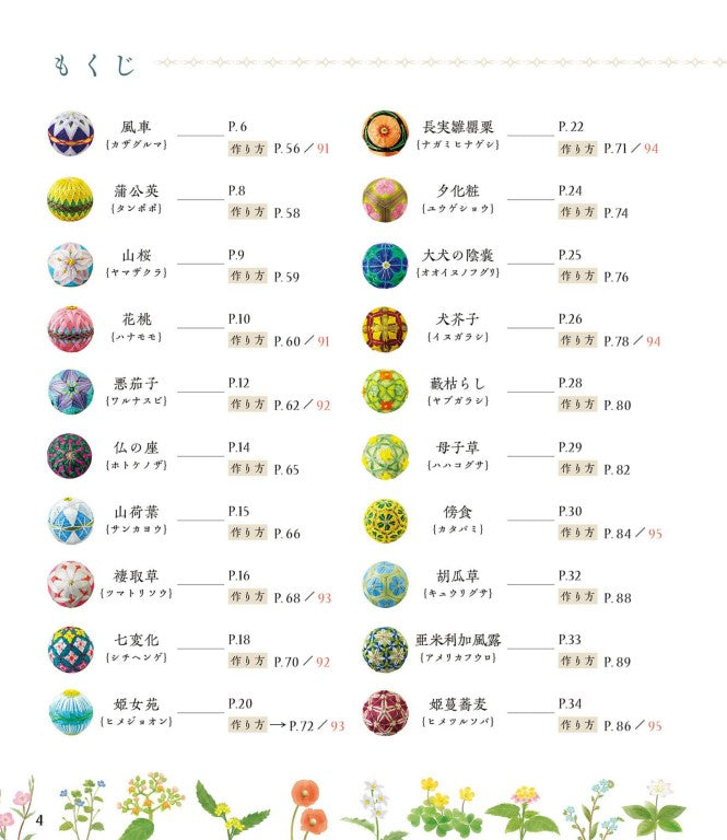 Small Wildflower Temari Balls and Accessories (Ayako Terashima) (2021)