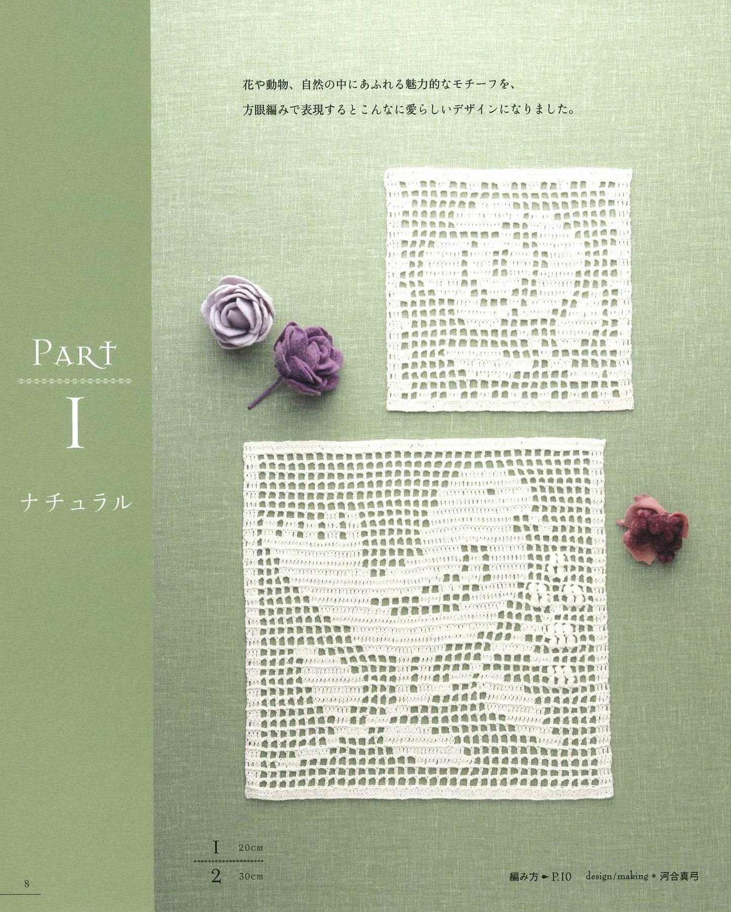 First Lace Knitting - Grid Knitting Pattern 100