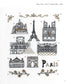 Easy Cute France Paris One-Point Embroidery 600