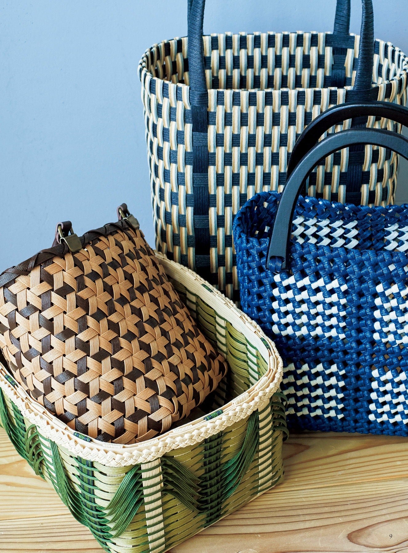 Baskets, Bags, and Items Made with Craft Bands and Shiny Bands