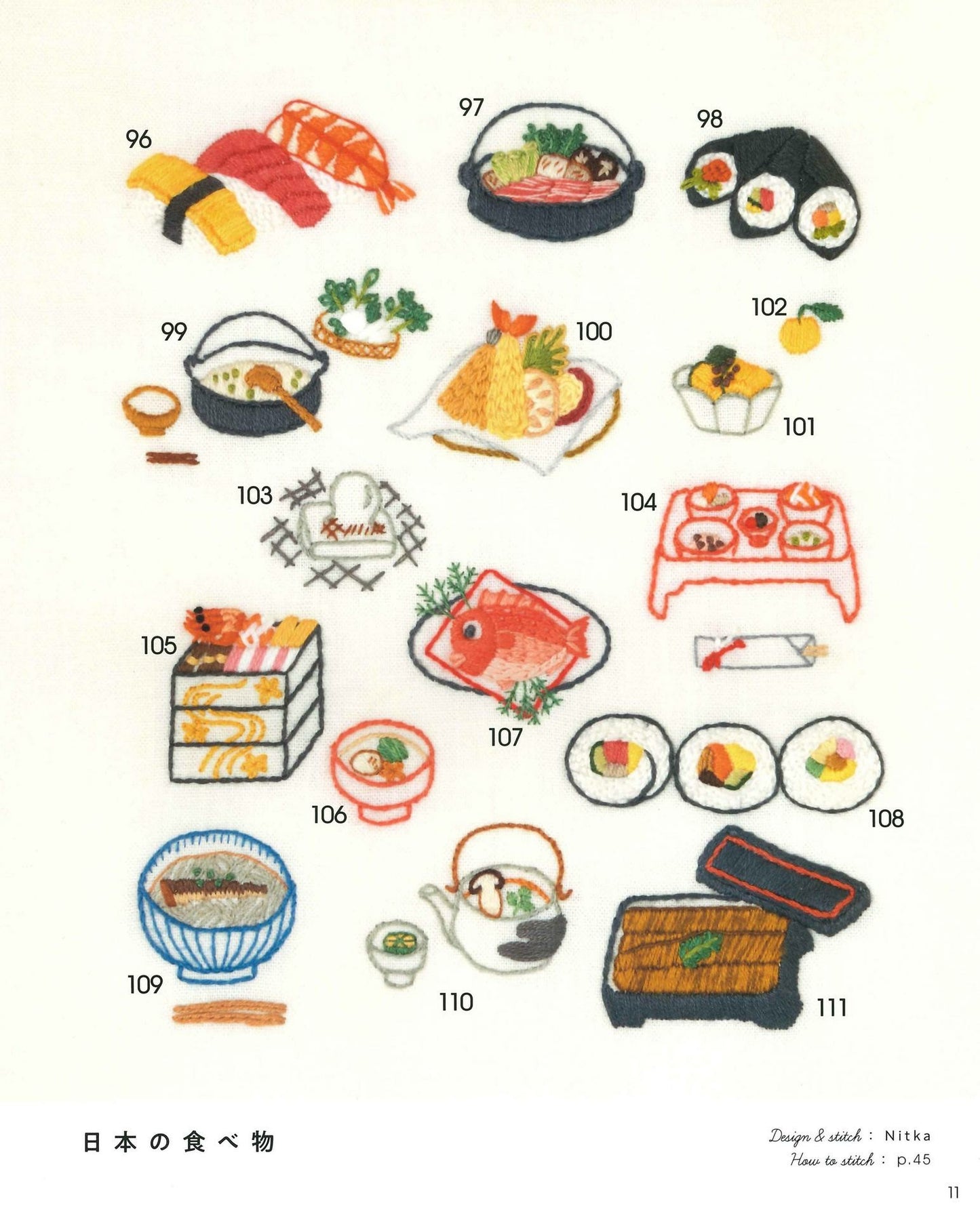 Embroidery of Delicious Food