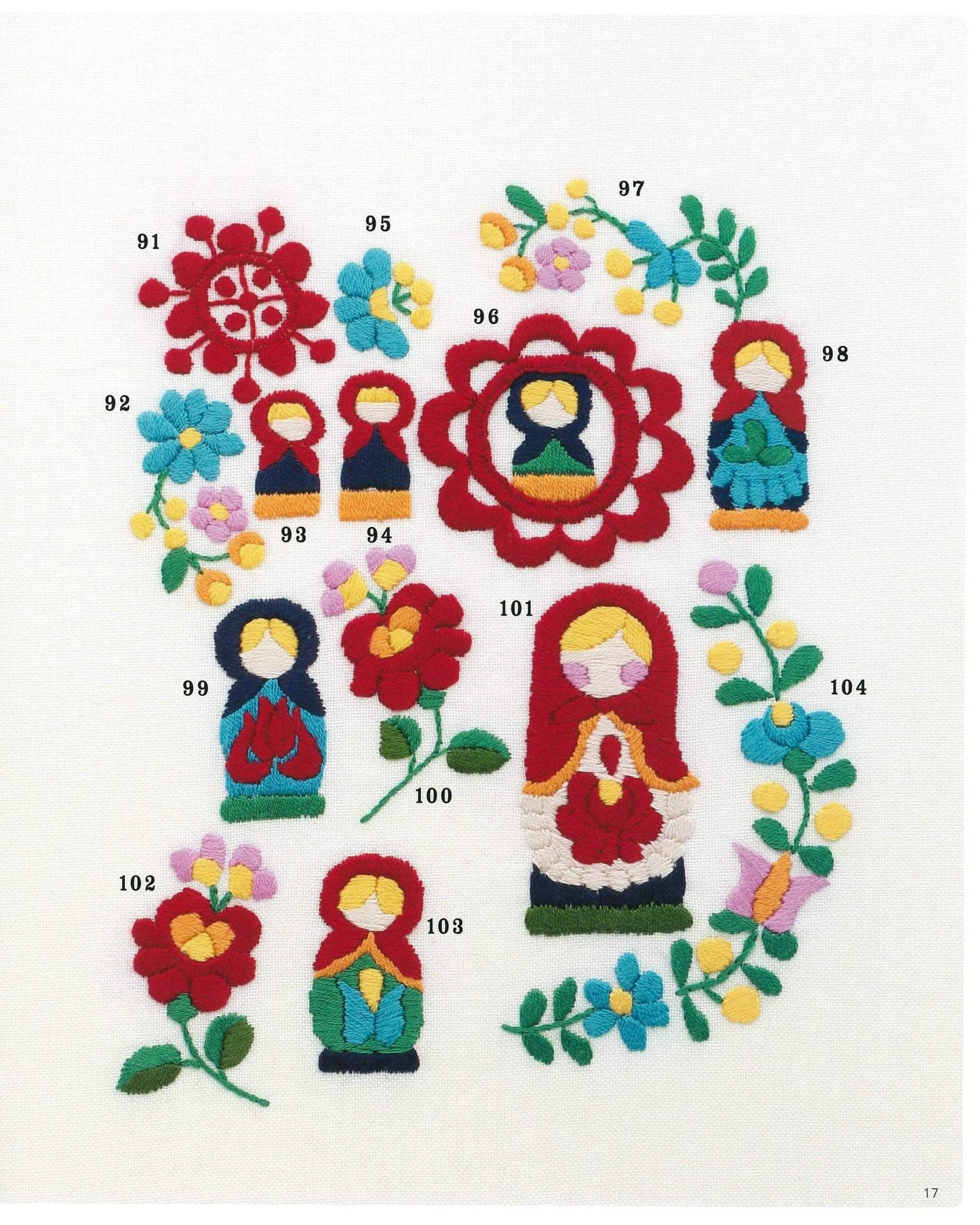 Cute and Warm Matryoshka Embroidery 350