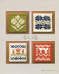 Knitted Motif Best Pattern 130 Flower, British, Nordic