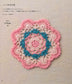 Cute Lace Knitting, A Small Doily in a Flower Garden