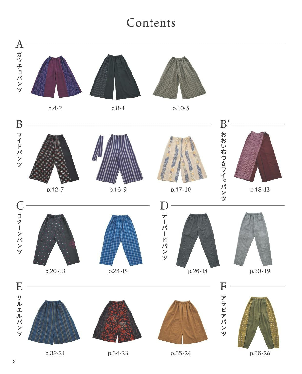 Hand-Stitched Prickly Kimono Remake Pants Style