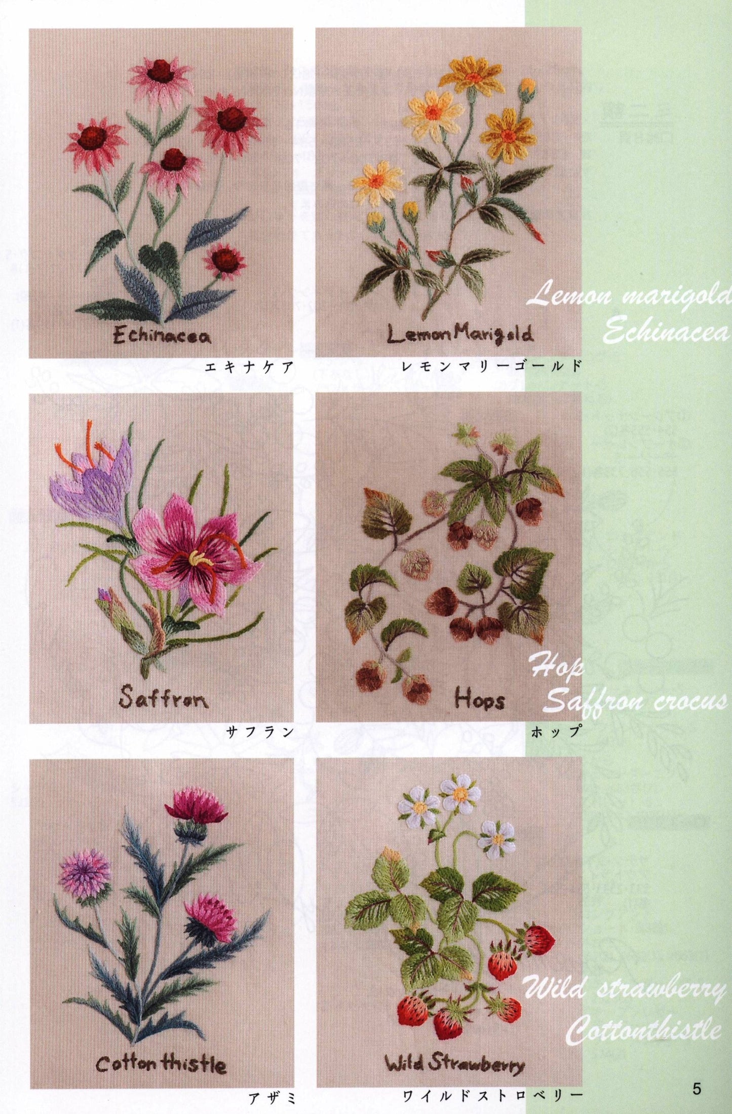 Herbs & Flower Embroidery 2 by Totsuka Sadako (2013)