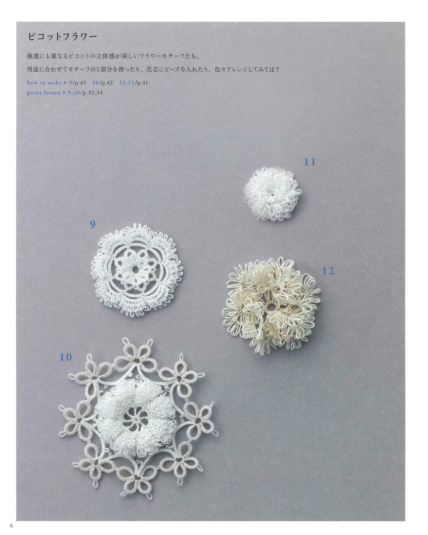 Select Collection Tatting Lace Accessories Corsage, Necklace, Blade (applemints)