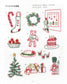 Red White Green Christmas Embroidery 350